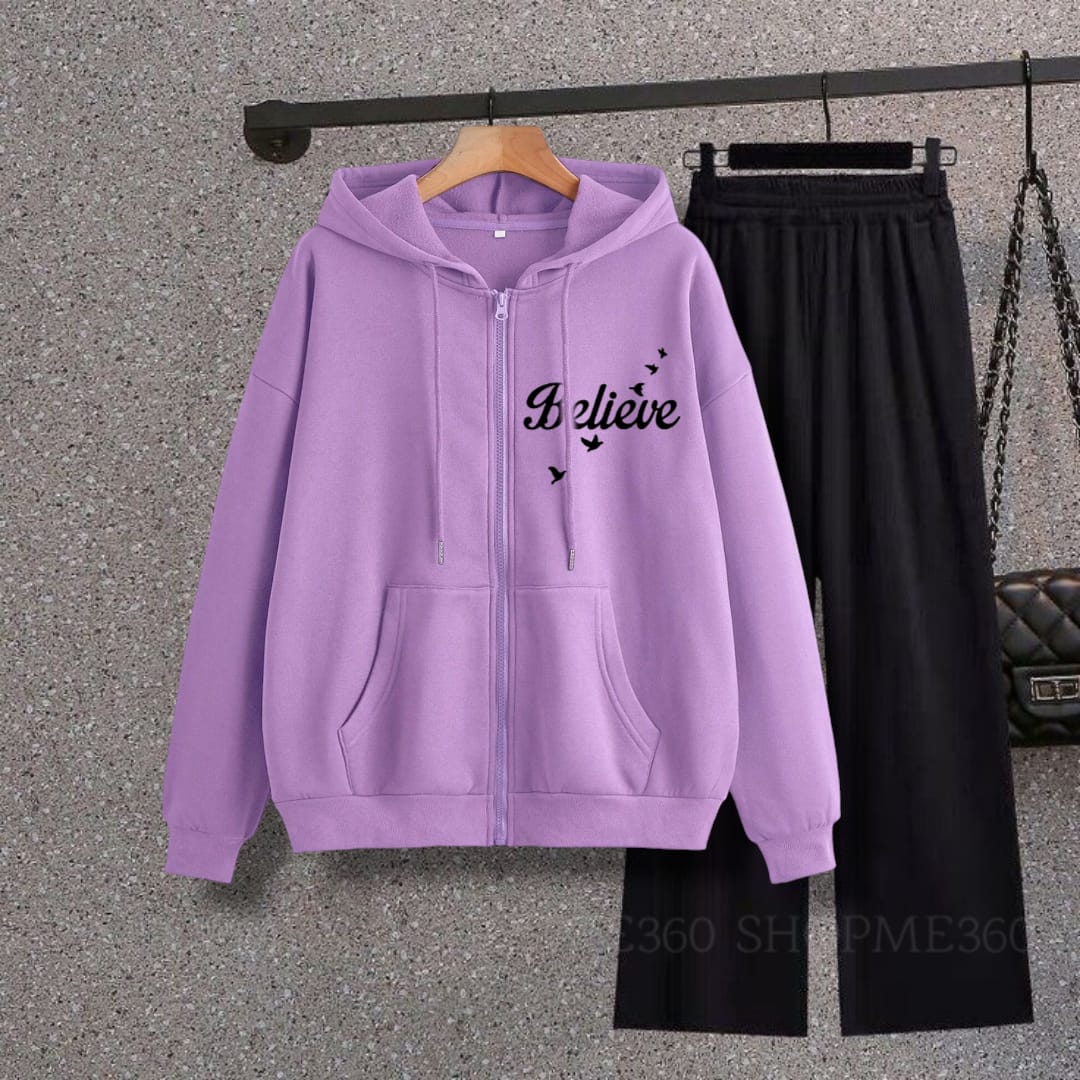 LILAC ZIPPER BELIVE-BLACK FLAPPER
