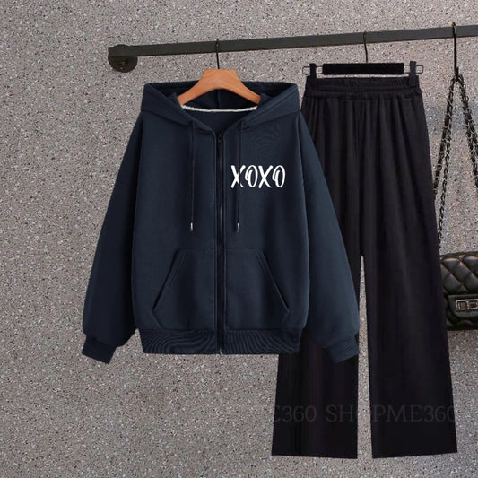 NAVY BLUE ZIPPER POC XOXO-BLACK FLAPPER