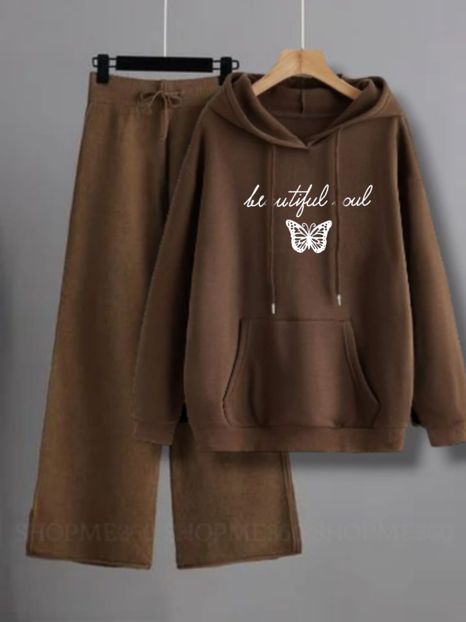 BROWN HOODIE BEAUTIFUL SOUL-BROWN FLAPPER