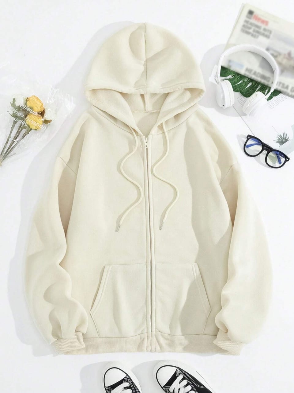 Basic Beige Zipper