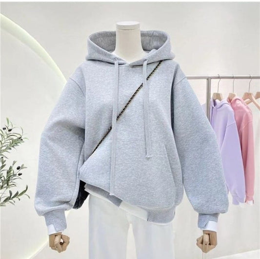 PLAIN GREY HOODIE