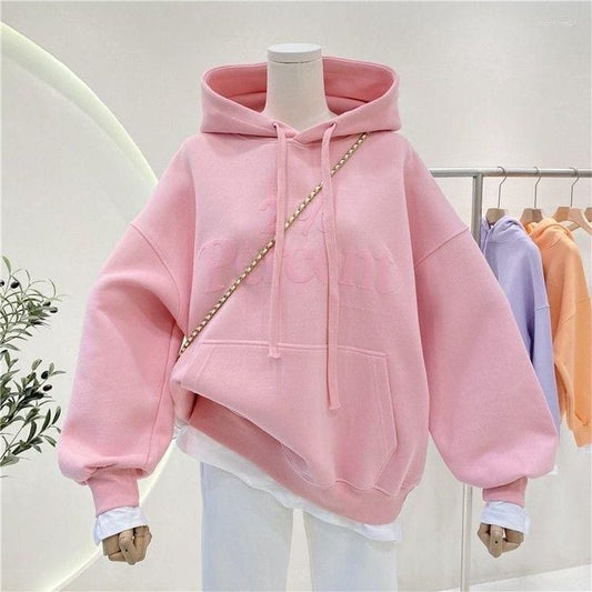 PLAIN PINK HOODIE