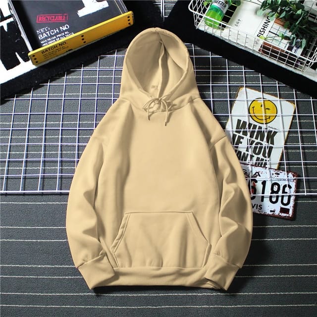 PLAIN BEIGE HOODIE