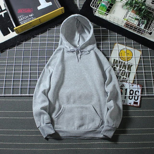 PLAIN GREY HOODIE