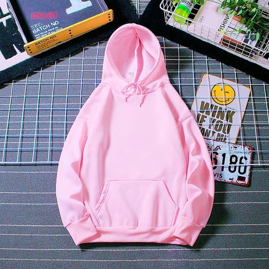 PLAIN PINK HOODIE