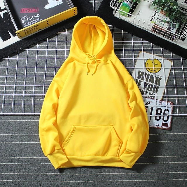 PLAIN YELLOW HOODIE