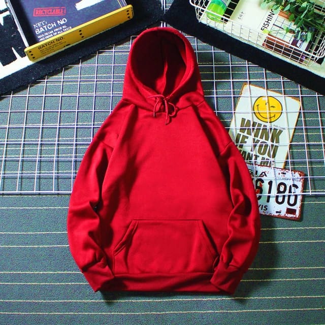 PLAIN MAROON HOODIE