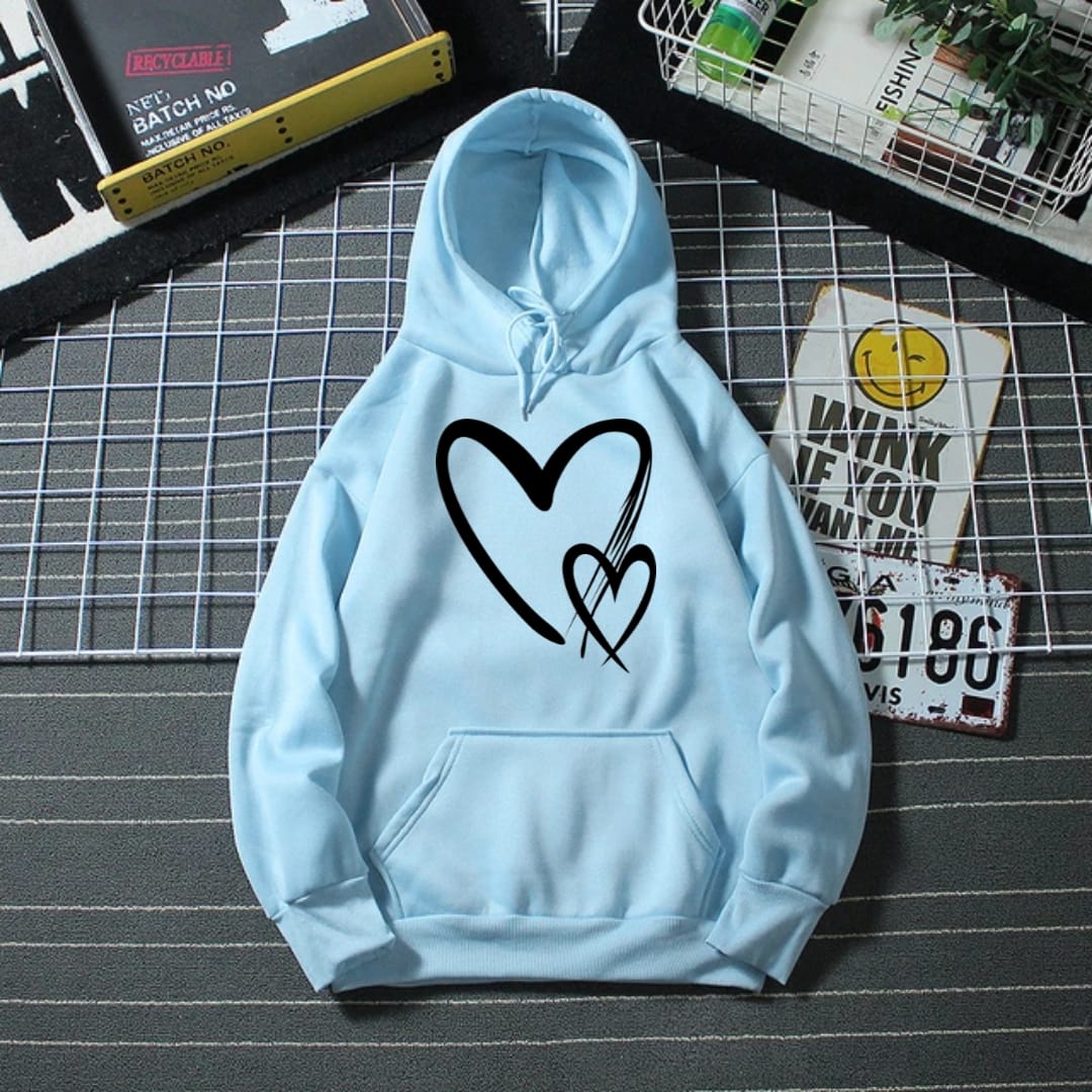 SKY BLUE HOODIE 2 HEARTS