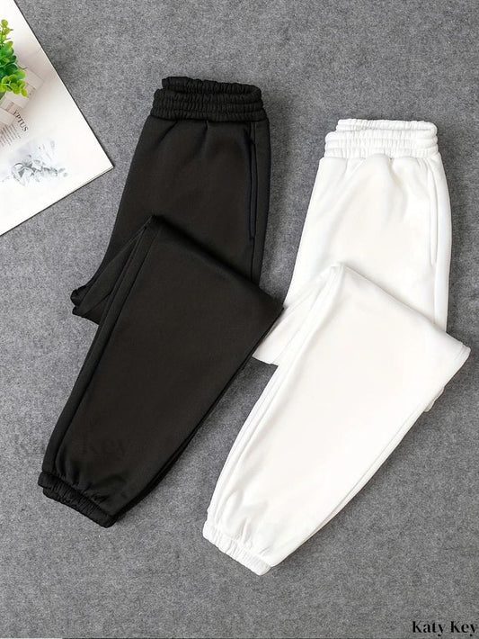 PACK OF 2 TROUSER -BLACK WHITE