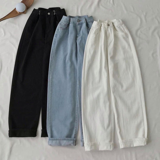 PACK OF 3 WIDE LEG JEANS BLACK-SKY BLUE-WHITE