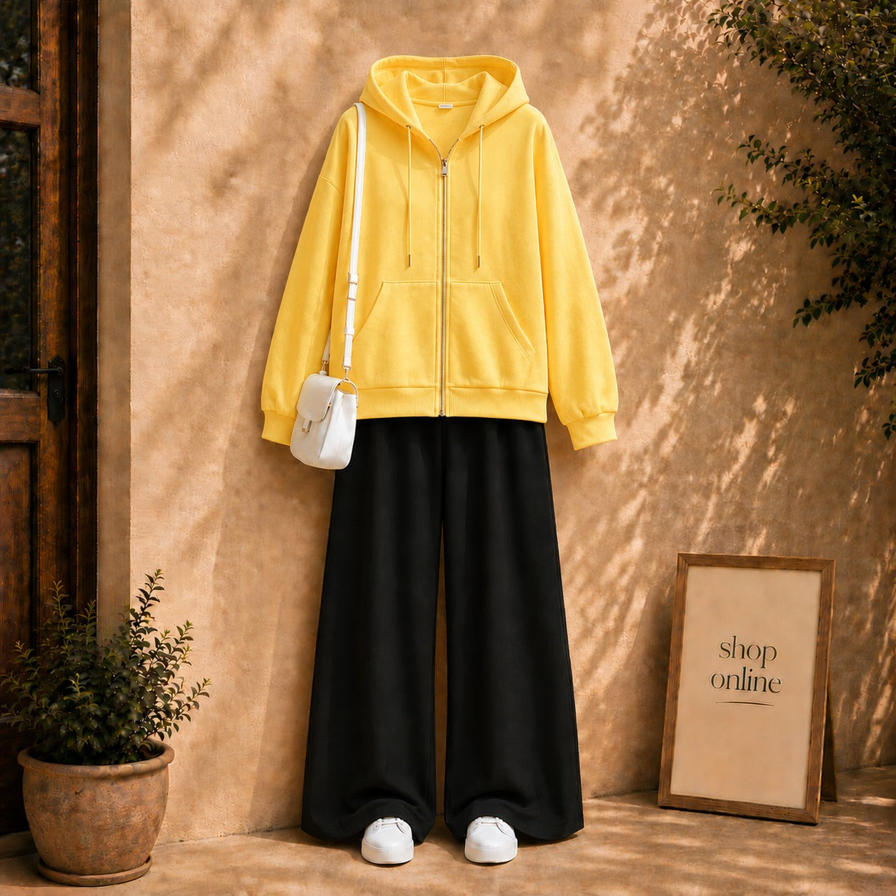 Yellow Zipper with Black Flapper