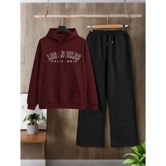 MAROON HOODIE LOSS ANGELES-BLACK FLAPPER